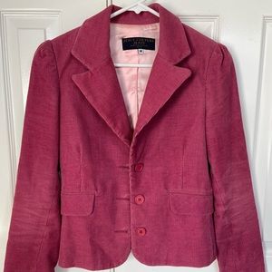 Juicy Couture pink corduroy blazer jacket